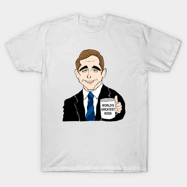 THE OFFICE SITCOM TV CHARACTER FAN ART T-Shirt by cartoonistguy